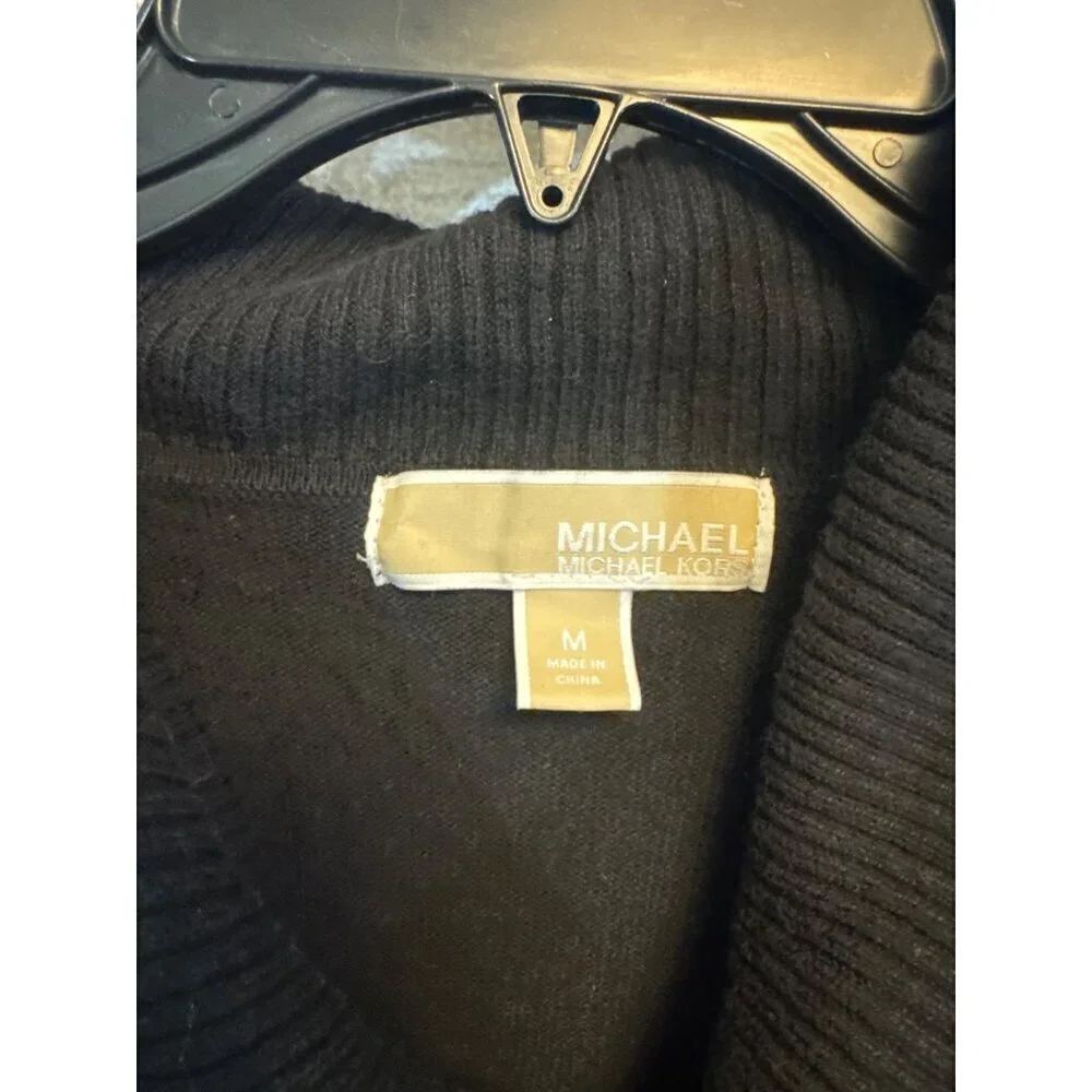 Michael Kors Cowl Neck Cold Shoulder Long Sleeve Sweater Size M